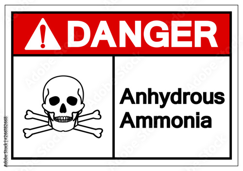 Danger Anhydrous Ammonia Symbol Sign, Vector Illustration, Isolate On White Background Label. EPS10 photo