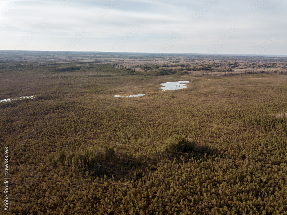 aerial view of rural area with forests and lakes aerial view of rural area with forests and lakes