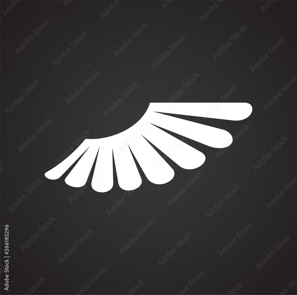 Obraz premium Wing icon on white background for graphic and web design. Simple vector sign. Internet concept symbol for website button or mobile app.
