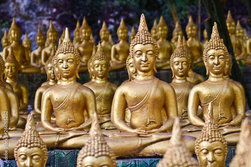Vientiane Province: 02 May 2019, Buddha statue in Wat Sinxayyaram, the Buddhism garden, Laos © Maiphone