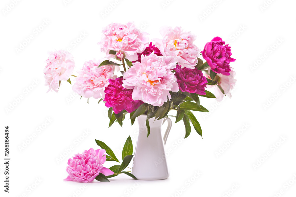 Pink peonies in vase Pink peonies in vase