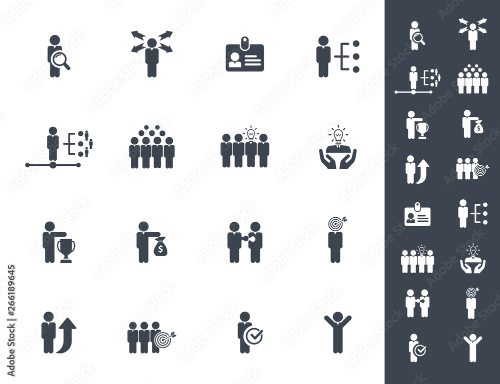 Human resources icon set	