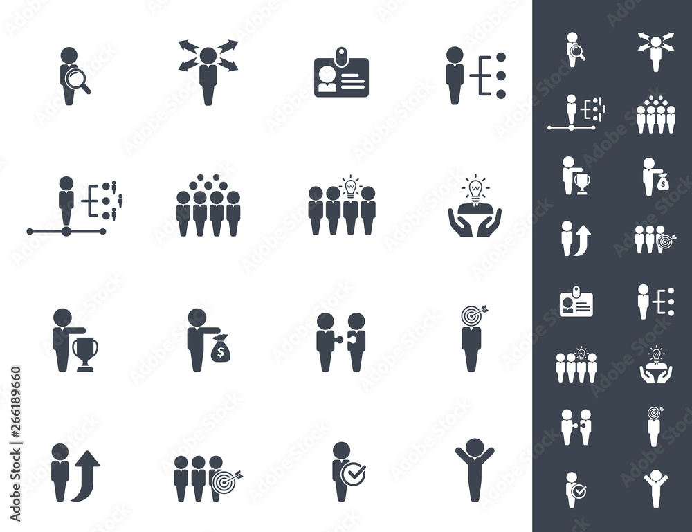 Human resources icon set	