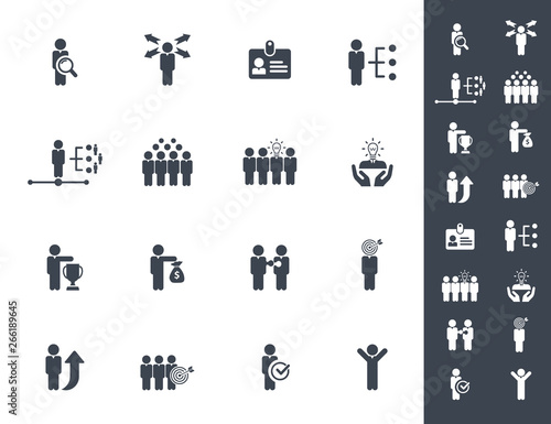 Human resources icon set	