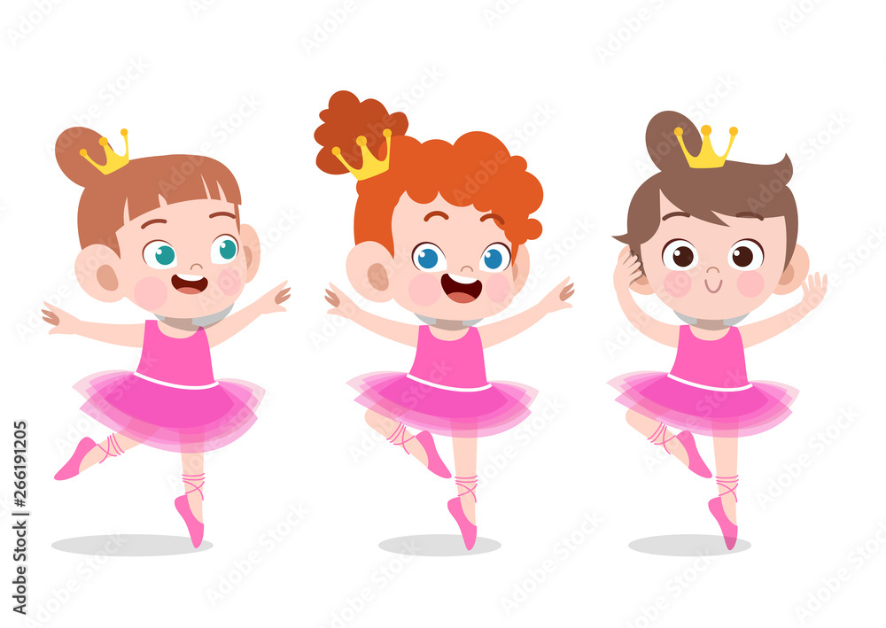 kids ballerina vector illustration isolated kids ballerina vector illustration isolated