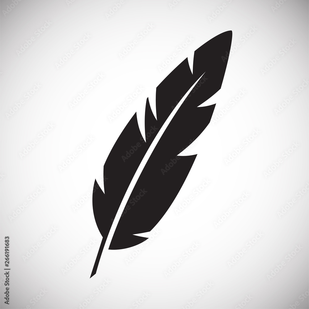 Feather icon on background for graphic and web design. Simple vector sign. Internet concept symbol for website button or mobile app. Feather icon on background for graphic and web design. Simple vector sign. Internet concept symbol for website button or mobile app.