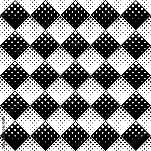 Abstract seamless black and white square pattern background design