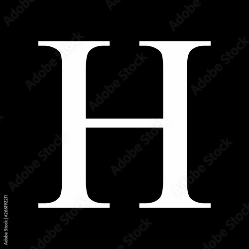 Eta greek letter icon