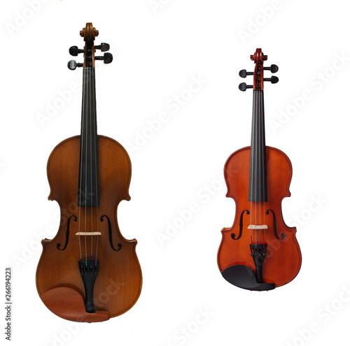 Two violins of different size for adult and child