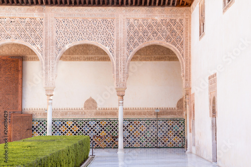 ornate wall in Alhambra palace