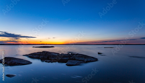 Sunset on a lake in Northern Manitoba.
