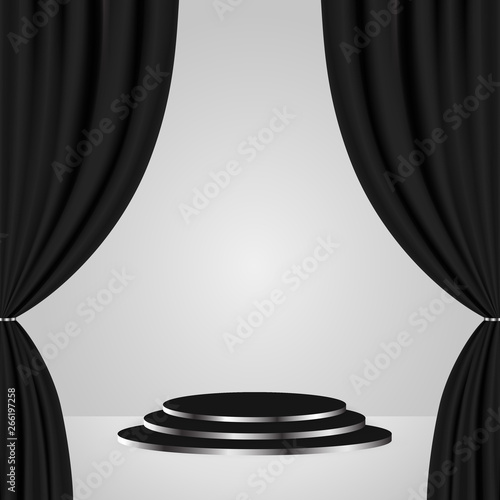 Black theatre curtain