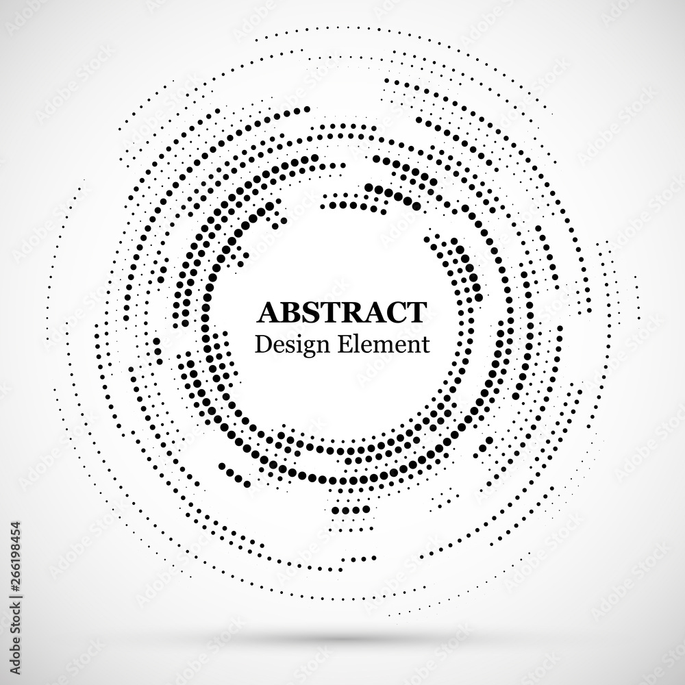 Abstract dotted halftone modern pattern background.Black decorative design halftone round circle elements isolated on white.Circular abstract vector background consisting of dots. Abstract dotted halftone modern pattern background.Black decorative design halftone round circle elements isolated on white.Circular abstract vector background consisting of dots.