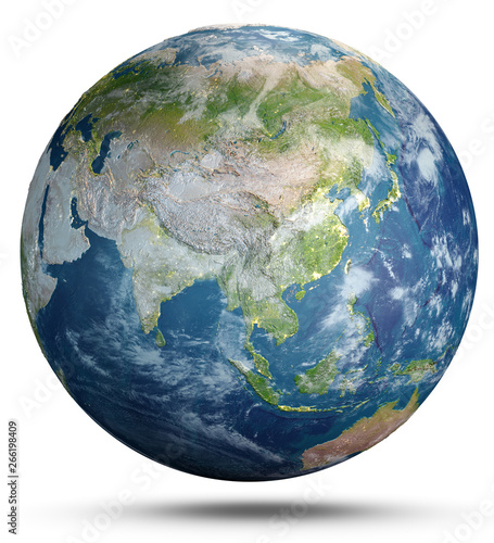Fototapeta Naklejka Na Ścianę i Meble -  Planet Earth weather. 3d rendering