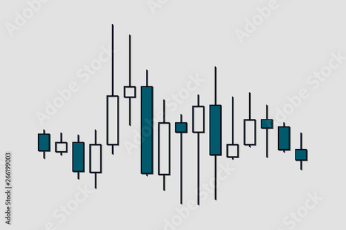 Stock graph icons  On  Vector illustration On White background