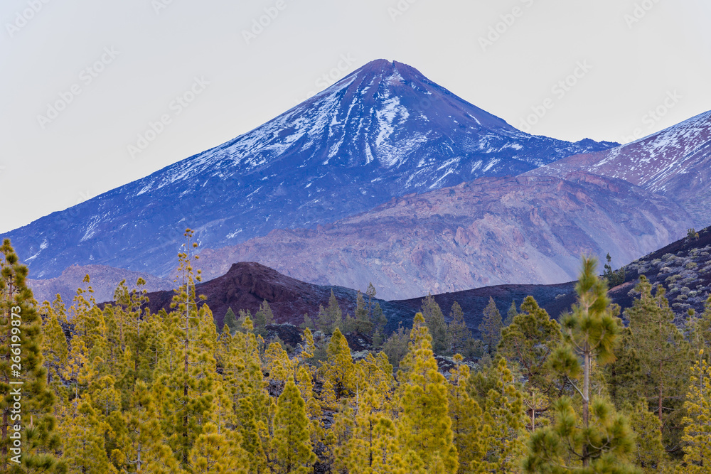 Pico del Teide is the highest peak in Spain. Tenerife, Canary Island.