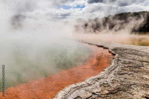 Champagne Pool in the Geothermal Wonderland in Wai-O-Tapu, New Zealand