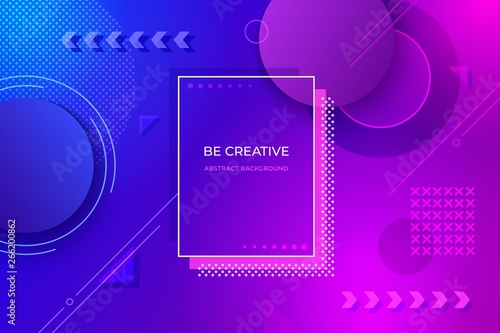 Abstract geometric background. Futuristic gradient design shapes for posters banners flyers. Minimal vector dynamic colorful geometry