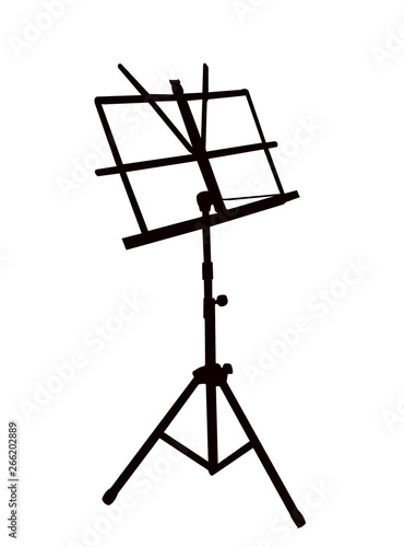 music stand, silhouette vector photo
