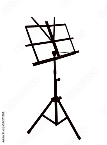music stand, silhouette vector