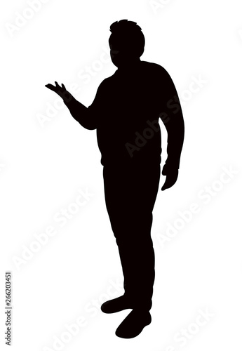 a man body silhouette vector