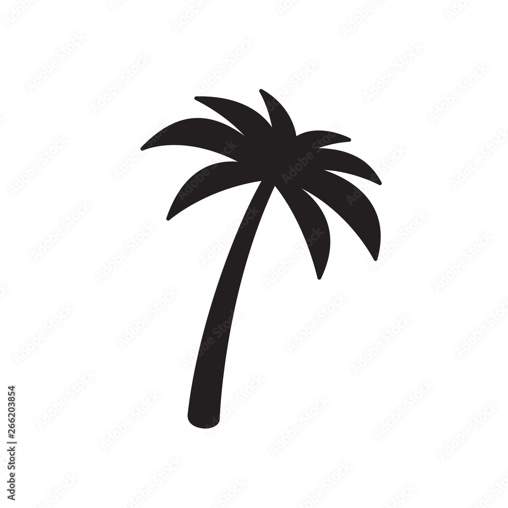 palm tree icon vector logo coconut tree symbol sign tropical summer