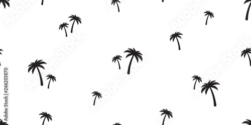 palm tree seamless pattern vector coconut tree island tropical summer beach tile background scarf isolated repeat wallpaper ocean illustration © CNuisin