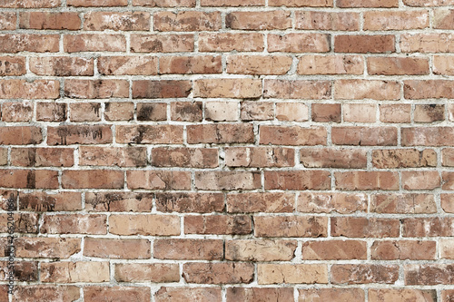 Old red brick wall background texture
