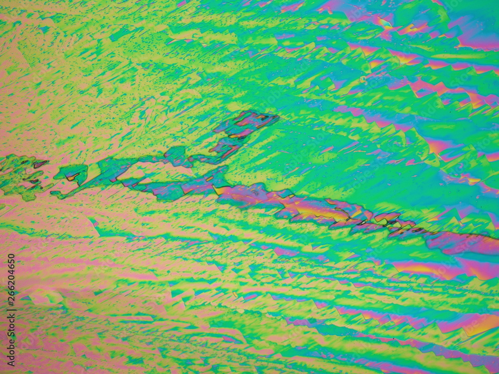 Liquid crystal under polarized light microscope Liquid crystal under polarized light microscope