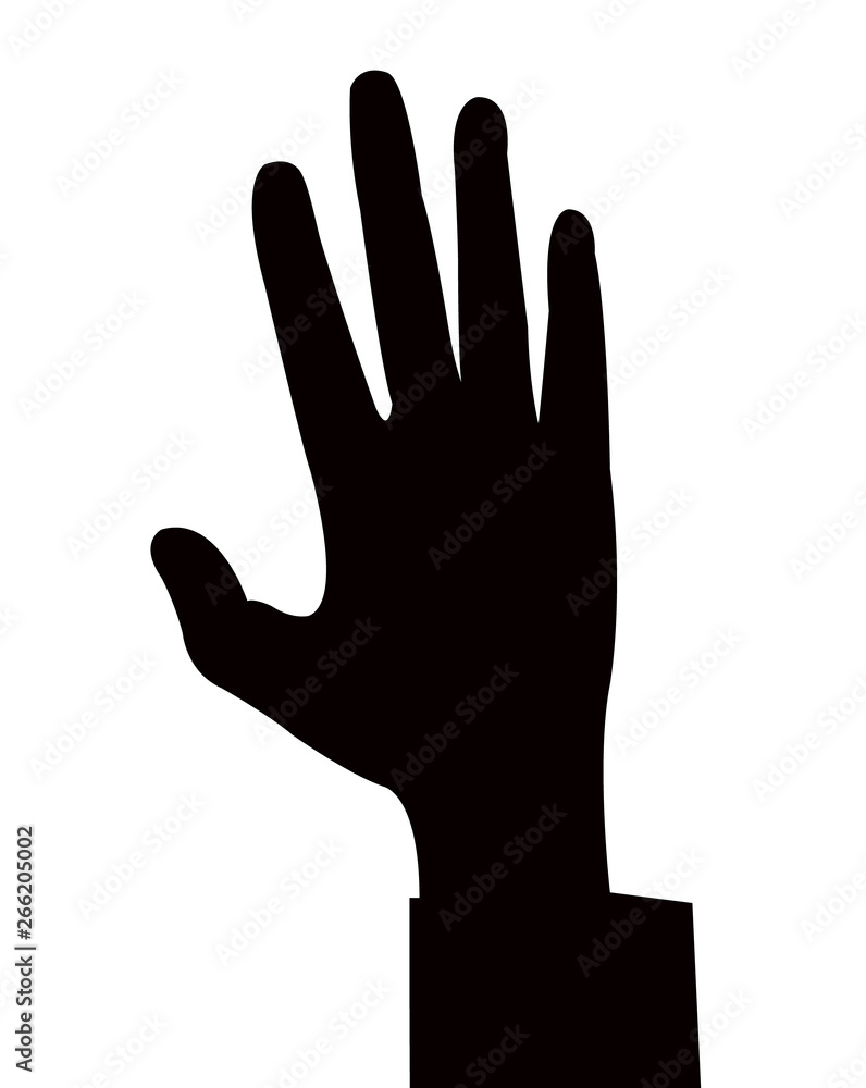 Obraz premium a hand silhouette vector