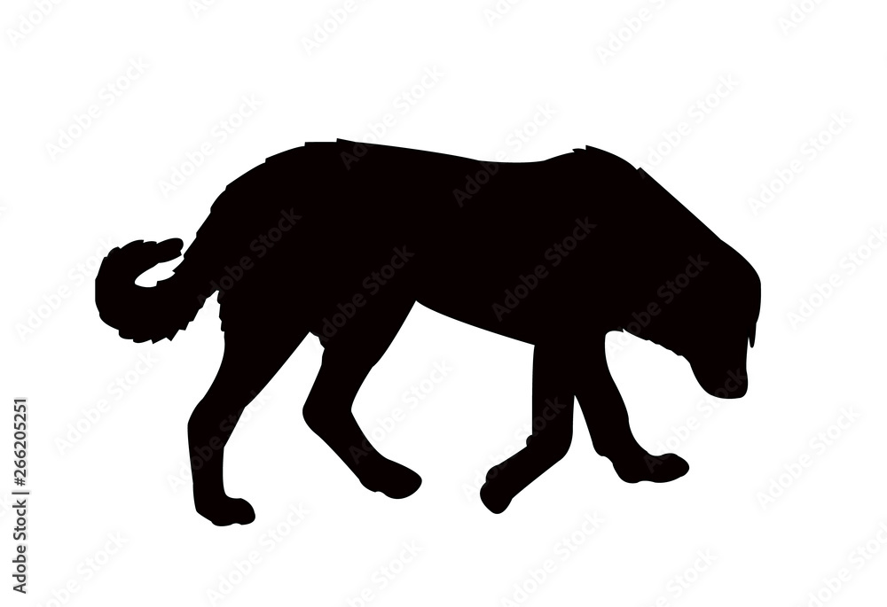 a dog body silhouette vector