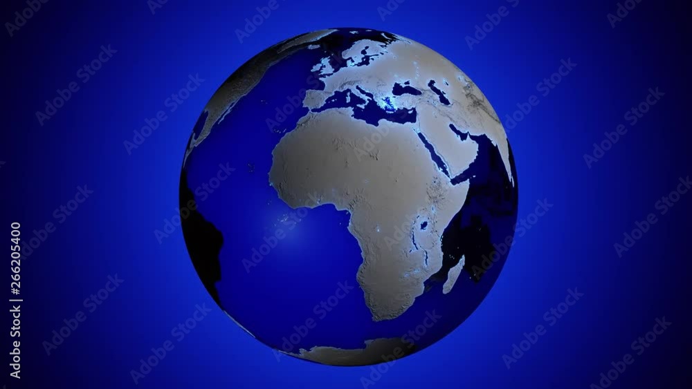 Blue transparent 3d animated earth showing the borders of the country Russia and the capital Moscow in 4K resolution at day Blue transparent 3d animated earth showing the borders of the country Russia and the capital Moscow in 4K resolution at day