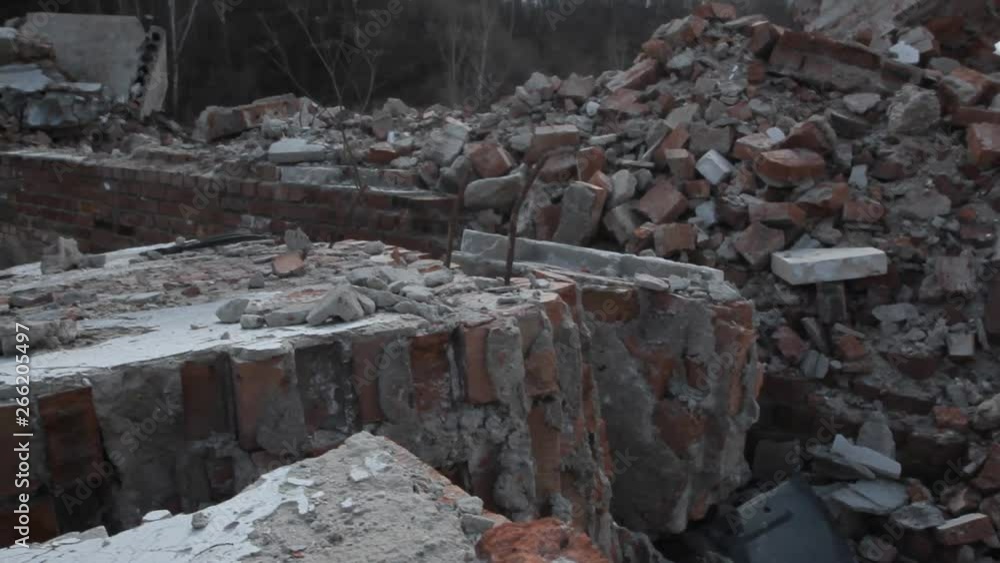 the ruins of the ruined city after the bombing the ruins of the ruined city after the bombing