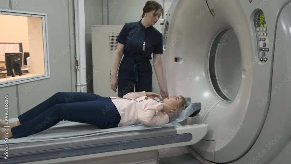 Mri (Ct) Scanning Process (Rolling With Patient) 4k Mri (Ct) Scanning Process (Rolling With Patient) 4k
