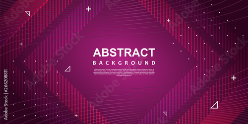 Abstract ultra violet colorful background template with memphis geometric trendy neon effect