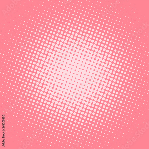Light red retro comic pop art background with dots. Vector abstract background with halftone dots design.