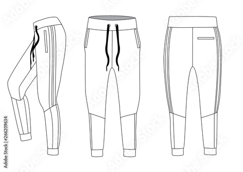 joggers vector template. Sports wear vector.