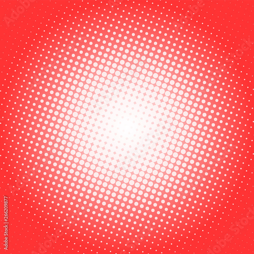 Abstract red retro comic pop art background with haftone dots design. Vector clear template for banner or comic book design, etc