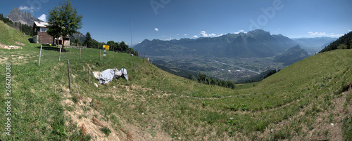 The Swiss Rhine valley seen from the Gonzen, above Sargans photo