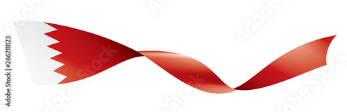 Bahrain flag, vector illustration on a white background