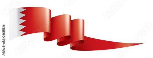 Bahrain flag, vector illustration on a white background