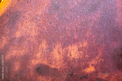 Close up of weathered and rusted metal