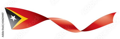east timor flag, vector illustration on a white background