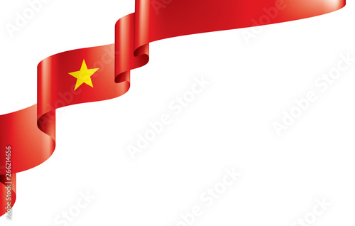 Vietnam flag, vector illustration on a white background