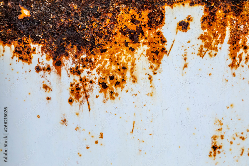 Fototapeta premium Close up of weathered and rusted metal panel