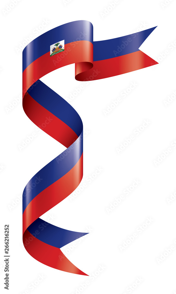 Haiti flag, vector illustration on a white background Haiti flag, vector illustration on a white background