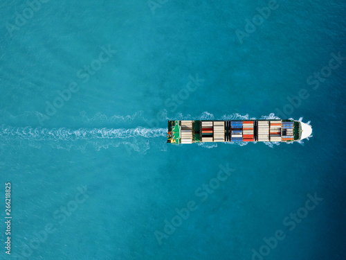 Container ship in export and import. International shipping cargo. © Lukas Gojda