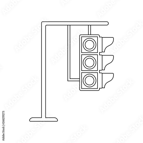 Traffic lamps colored icon. Element of road signs and junctions for mobile concept and web apps icon. Outline, thin line icon for website design and development, app development