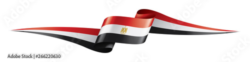 Egypt flag, vector illustration on a white background