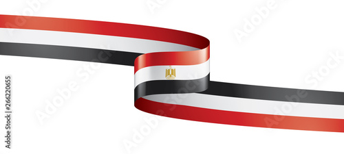 Egypt flag, vector illustration on a white background